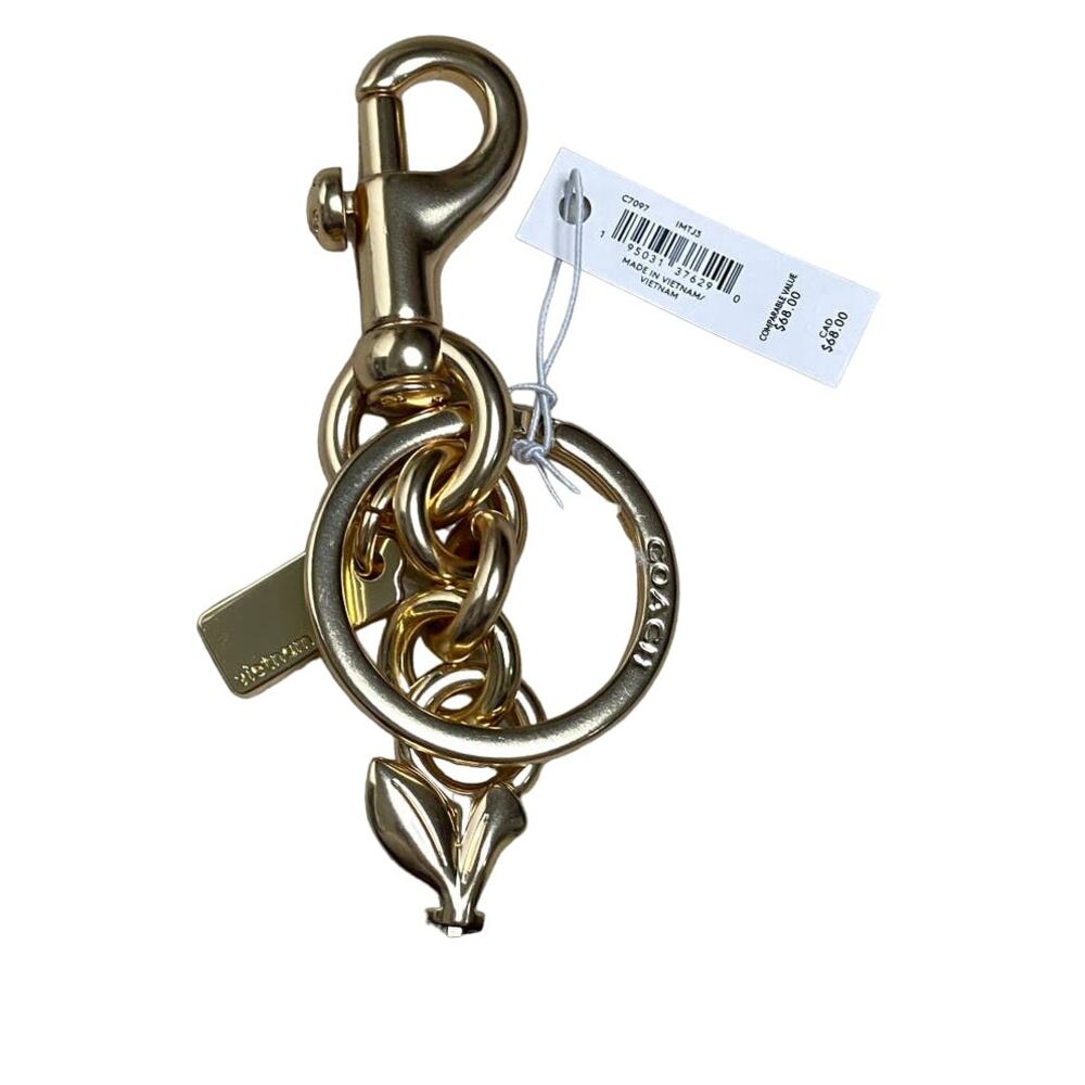 Coach Spinning Apple Bag Charm in Signature Canvas Keychain - Picture 6 of 8